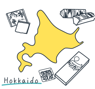 北海道のお土産イメージイラスト