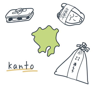 関東地方のお土産イラスト